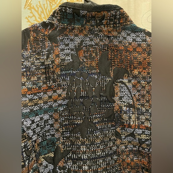 Christopher&Banks Womens Med Earth Tones Button Sport Jacket Office Floral Geo - Picture 5 of 10